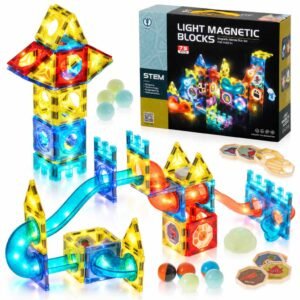 GLOWRUN MINI spīdoša magnētiska bumbiņu trase (75 detaļas)